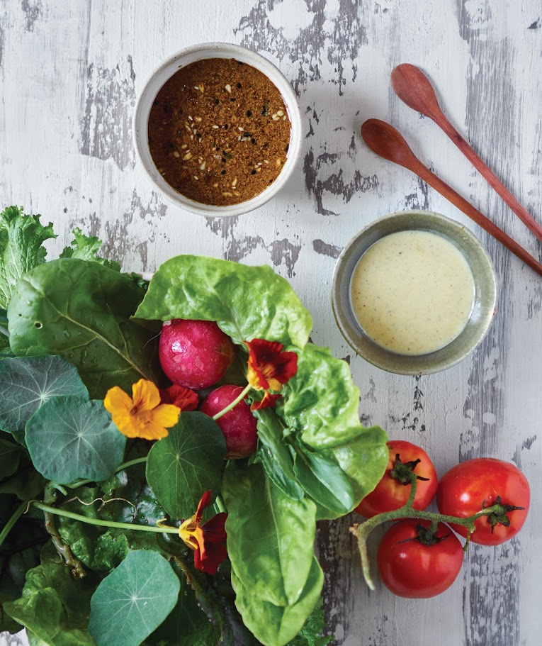Horta orgânica com verduras e legumes