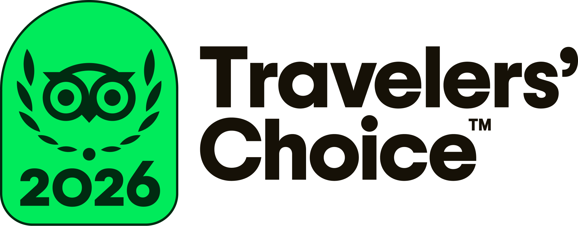 Selo Travelers' Choice 2026 da Tripadvisor